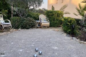 Great little place to socialize and play boule with loved ones.